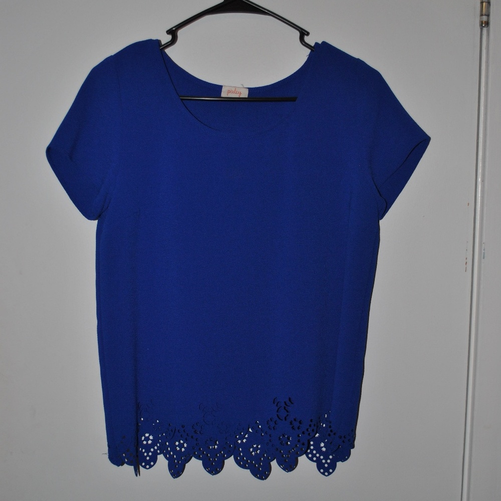 Royal Blue Silky Top